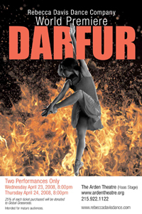 Rebecca Davis Dance Darfur ballet poster