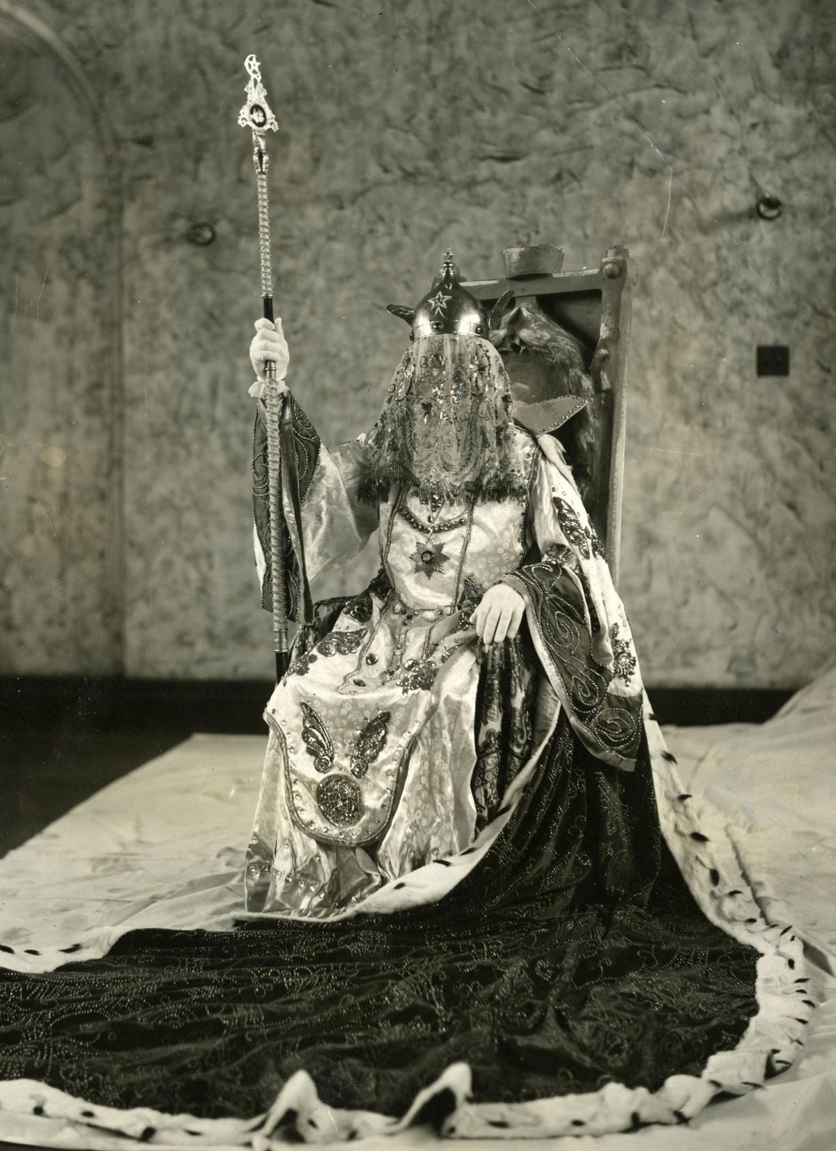 Photo of the veiled prophet from 1938, from the St. Louis Post-Dispatch archives