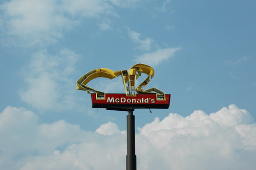 warped McDonald’s sign